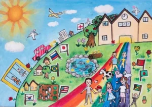 vẽ tranh chủ đề đô thị xanh hạnh phúc lớp 7