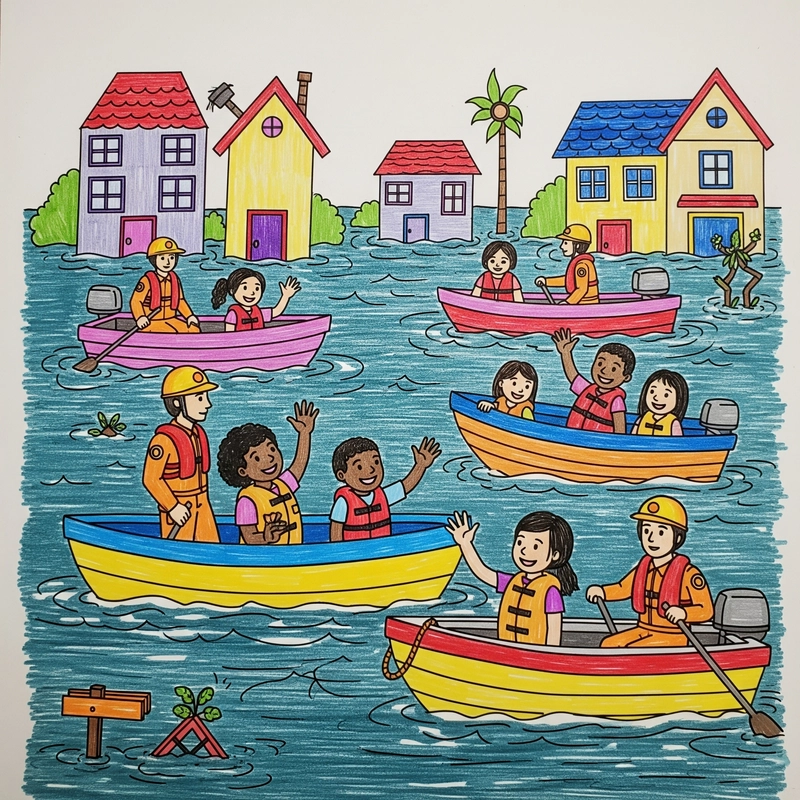 vẽ tranh phòng chống thiên tai và biến đổi khí hậu 