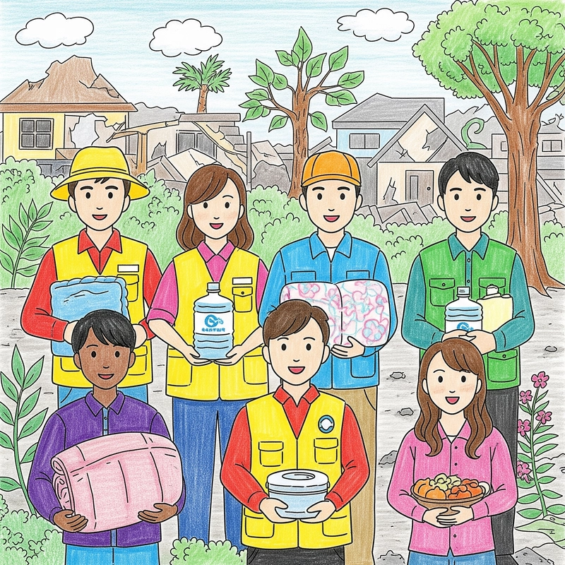 tranh vẽ phòng chống thiên tai đẹp 