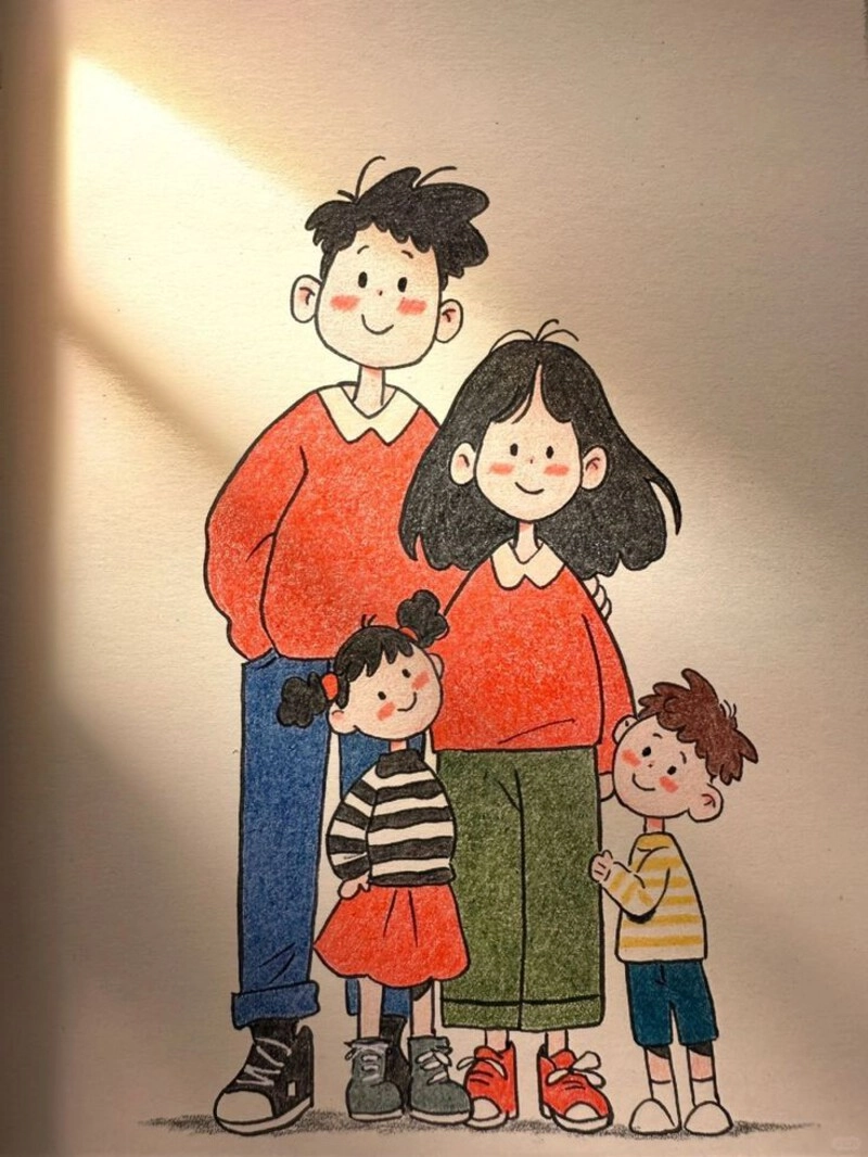 tranh vẽ sum họp gia đình mùa đoàn viên 