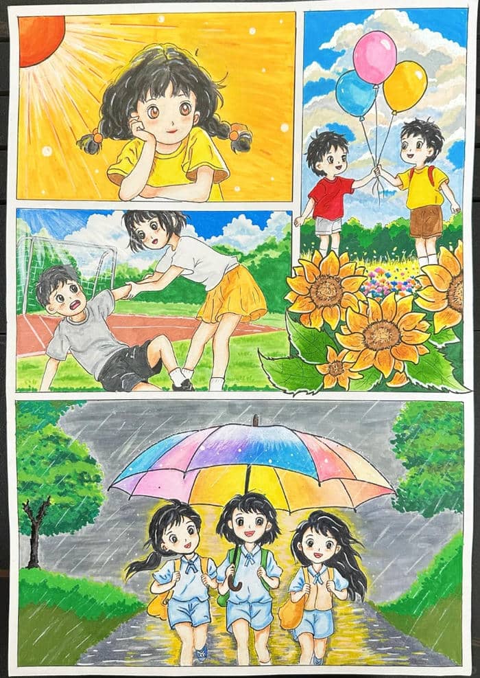 vẽ tranh tình người trong cuộc sống