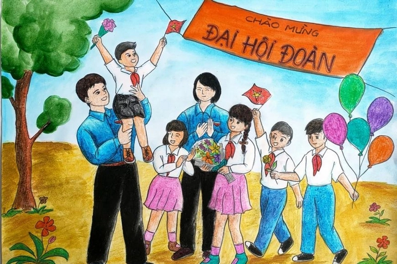 vẽ tranh tuổi trẻ Đoàn Thanh Niên
