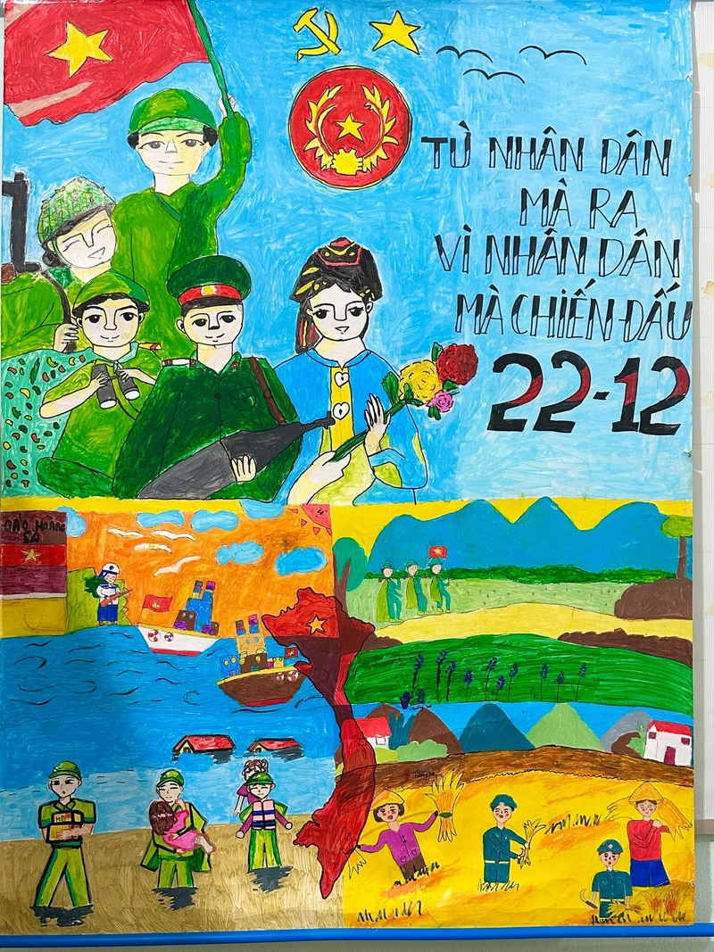 vẽ tranh uống nước nhớ nguồn 