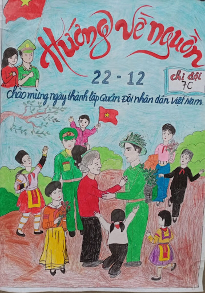 tranh đơn giản uống nước nhớ nguồn 