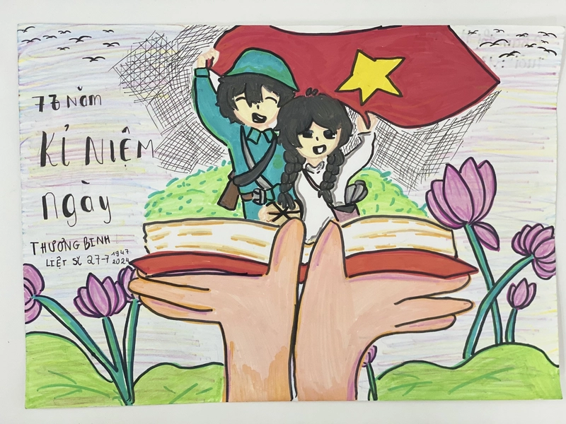 tranh cổ động uống nước nhớ nguồn 