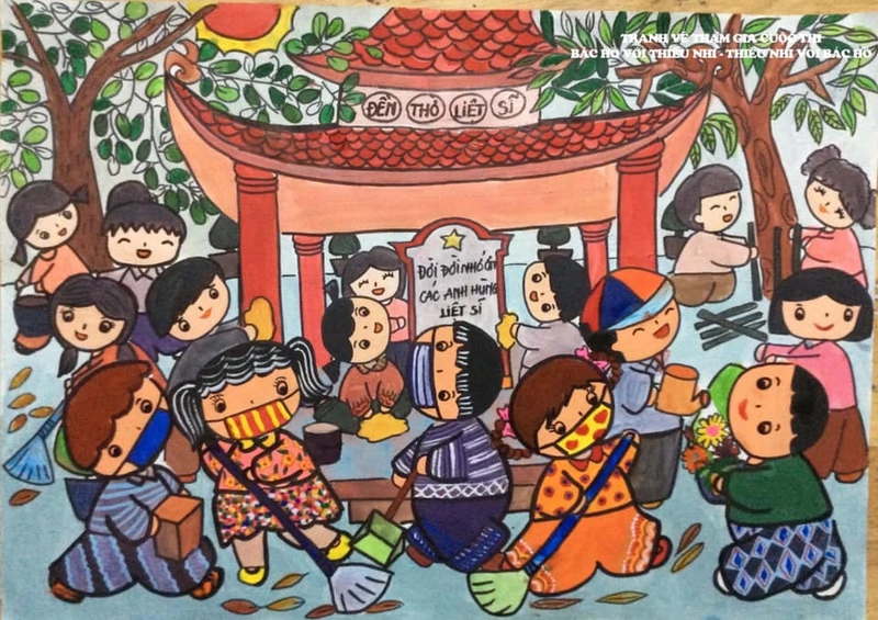 vẽ đề tài uống nước nhớ nguồn 