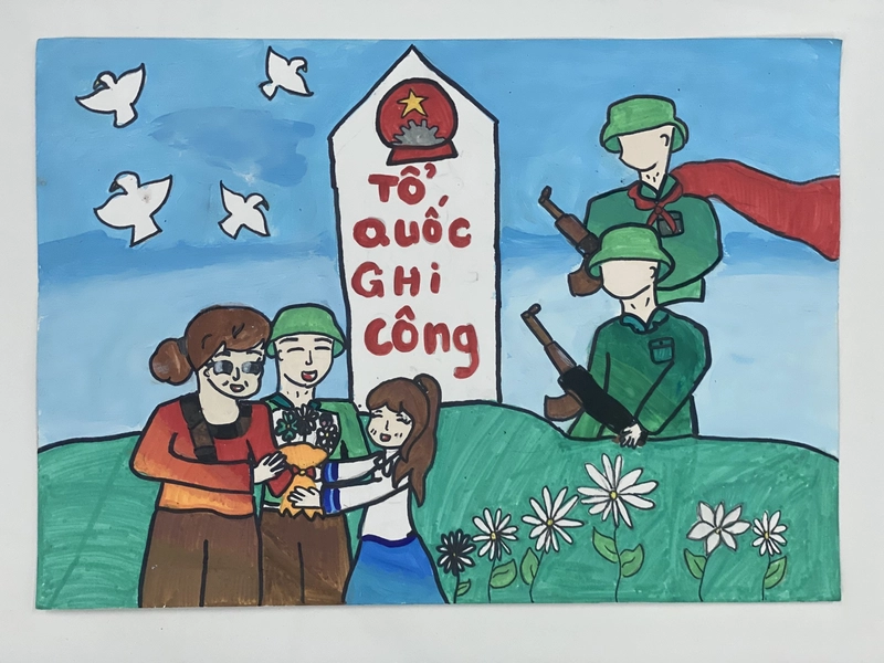 tranh tri ân thế hệ đi trước 