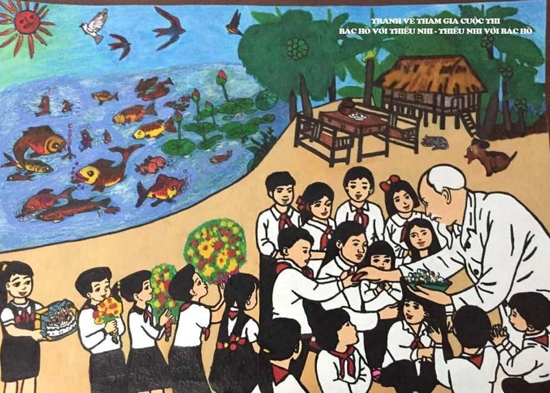 tranh đề tài uống nước nhớ nguồn 