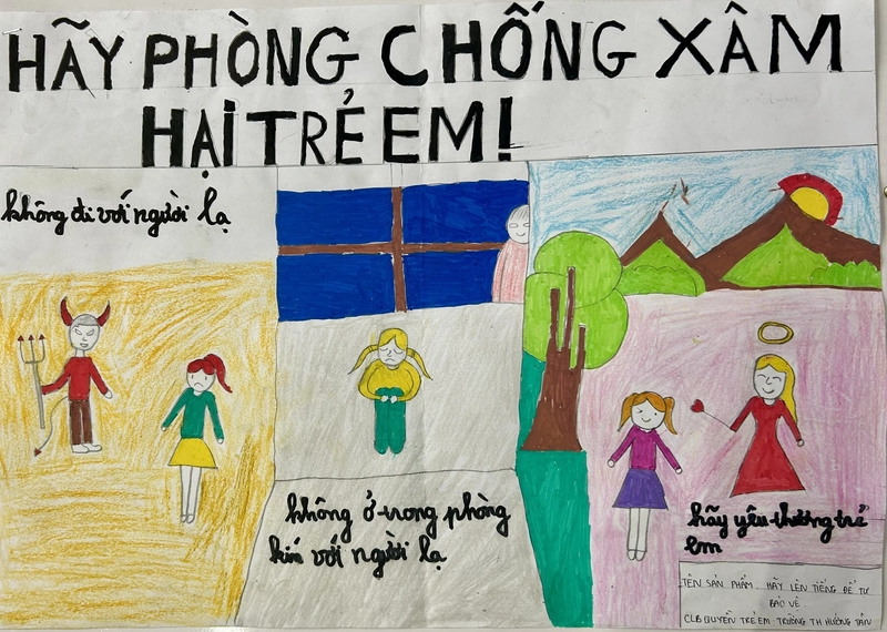 vẽ tranh quyền trẻ em đơn giản dễ hoàn thành 