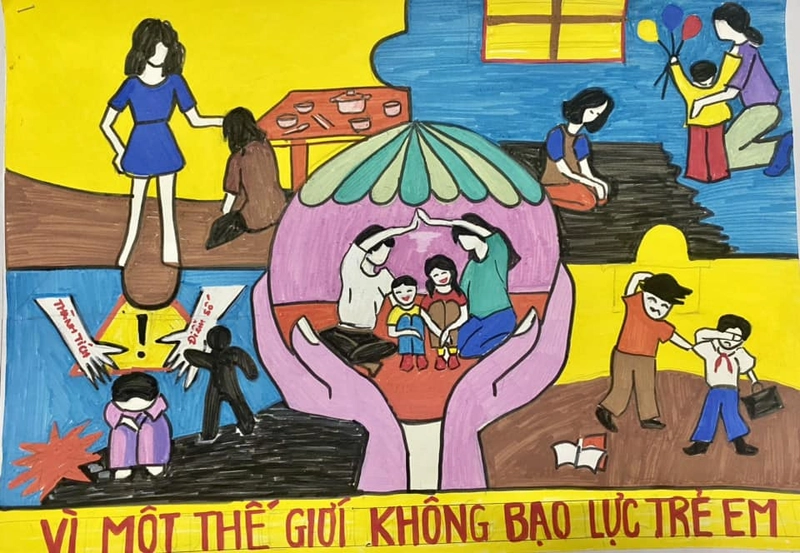 vẽ tranh quyền trẻ em ý nghĩa dễ hiểu