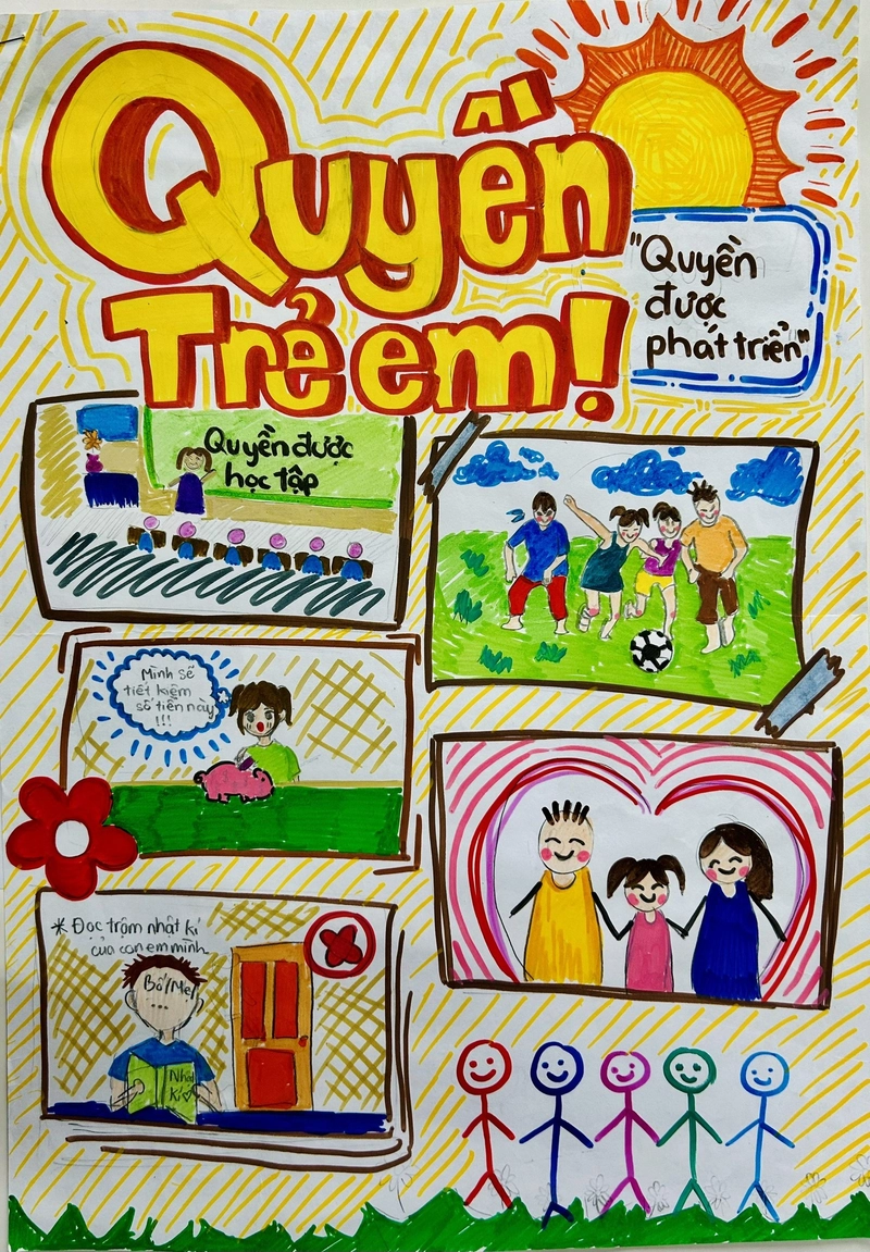 vẽ tranh về quyền trẻ em quyền vui chơi 