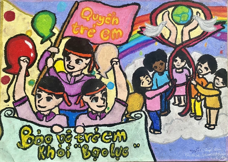 vẽ tranh về chủ đề bảo vệ quyền trẻ em lớp 5 