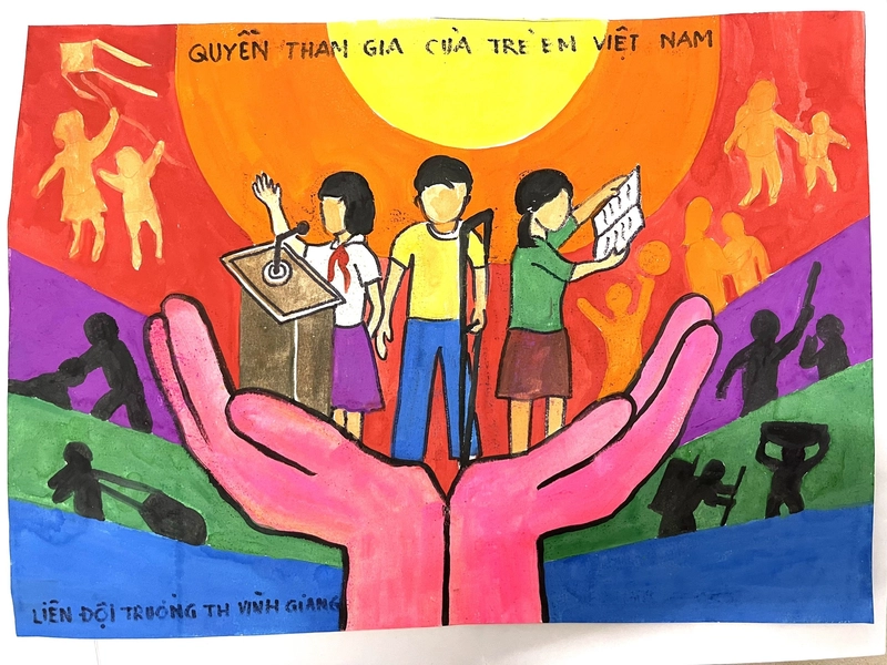 vẽ tranh quyền trẻ em đơn giản phù hợp học sinh 