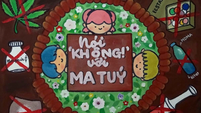 vẽ tranh tệ nạn xã hội ma túy ấn tượng