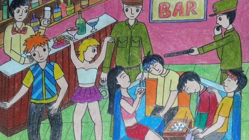 vẽ tranh về tệ nạn xã hội 3