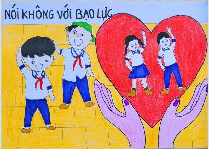 vẽ tranh phòng chống tệ nạn xã hội đơn giản