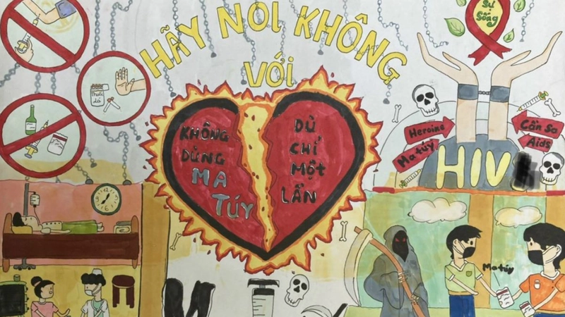 vẽ tranh phòng chống tệ nạn xã hội ma túy