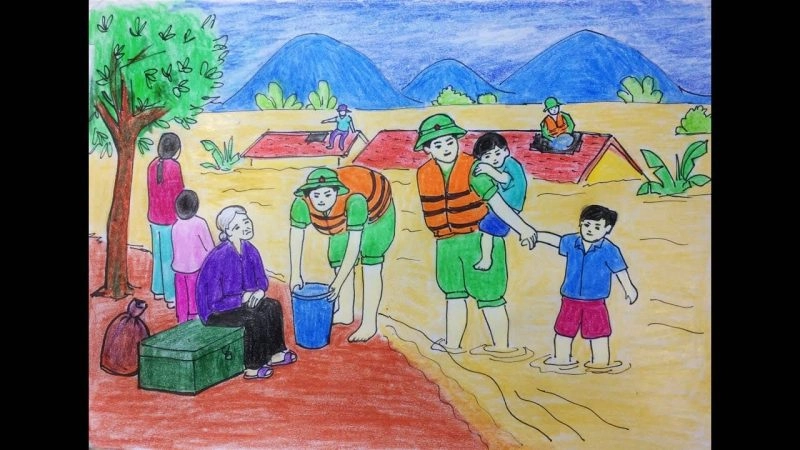 tranh vẽ tình yêu thương con người trong đời sống 