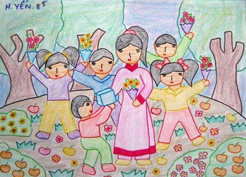 tranh vẽ lòng yêu thương con người trong xã hội 
