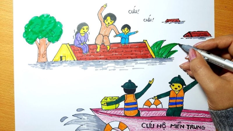 vẽ về tình yêu thương con người cho học sinh 