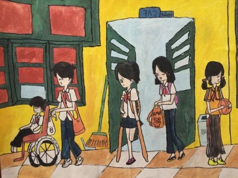 vẽ tranh về tình yêu thương con người dễ hiểu 