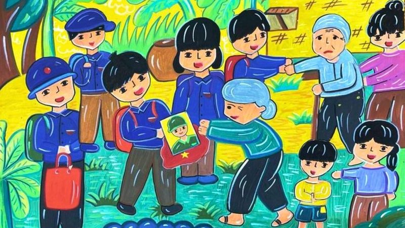 vẽ tranh truyền thống yêu nước Việt Nam 