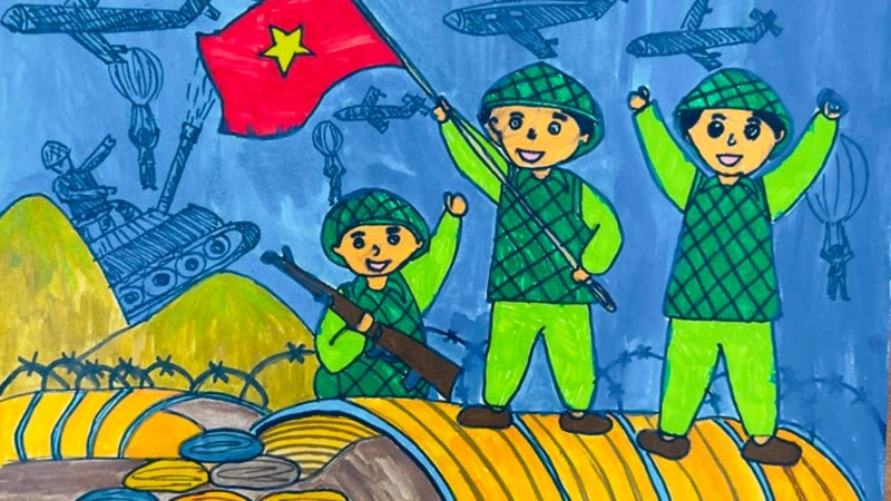 vẽ về chủ đề truyền thống yêu nước trong nghệ thuật 