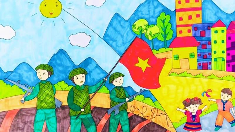 tranh vẽ về chủ đề yêu nước trong văn hóa 
