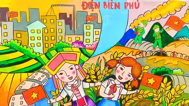 tranh vẽ về chủ đề truyền thống yêu nước 