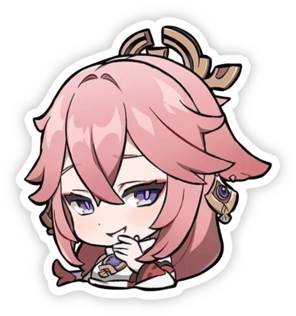 yae miko fanart sticker