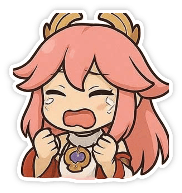 yae miko sticker 2d anime