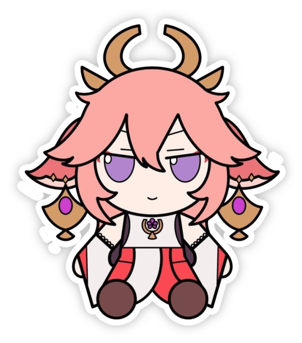 yae miko sticker 4k
