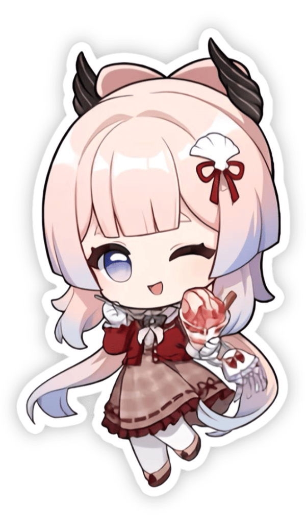 yae miko sticker anime dễ vẽ