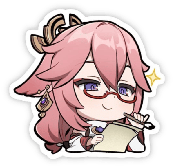 yae miko sticker chibi