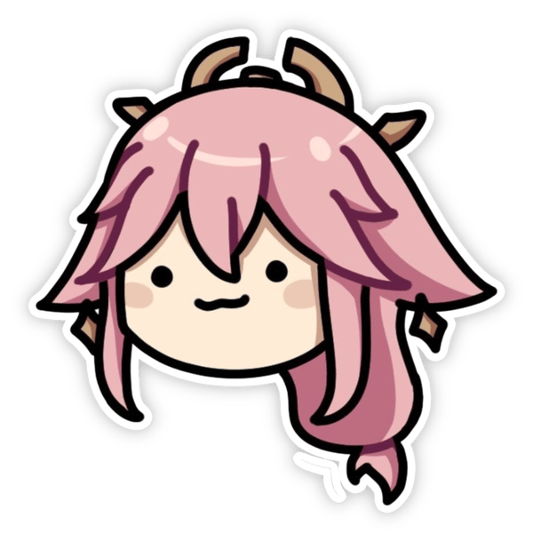 yae miko sticker cute