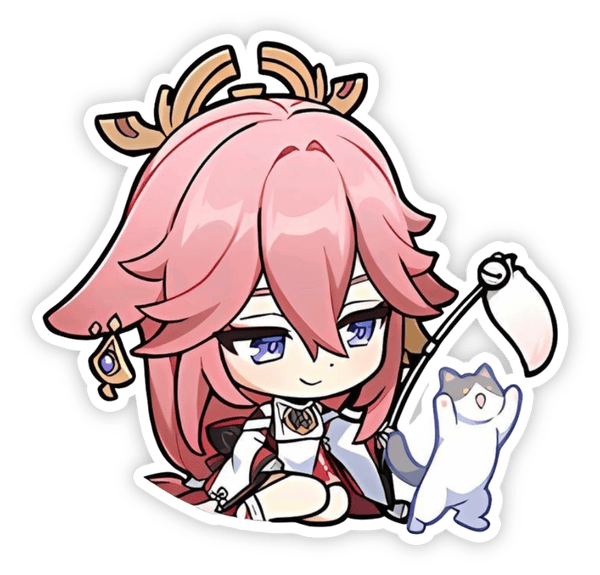 yae miko sticker hình dán