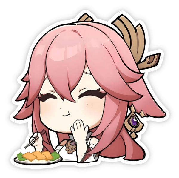 yae miko sticker mini