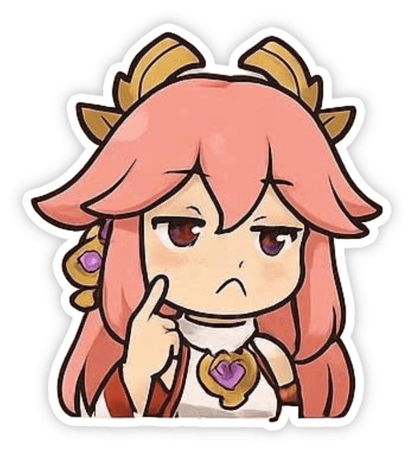 yae miko sticker ngộ nghĩnh