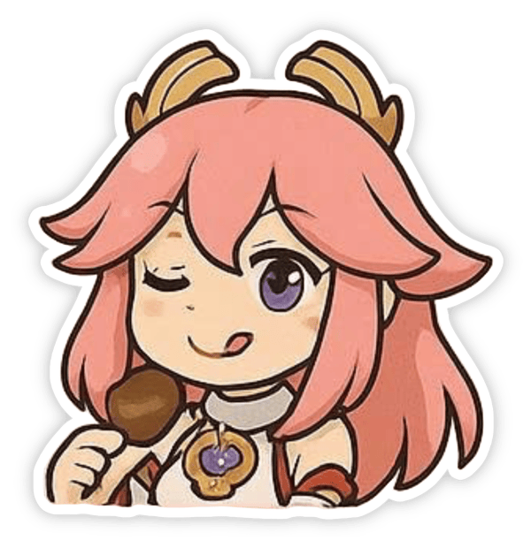 yae miko sticker siêu cute