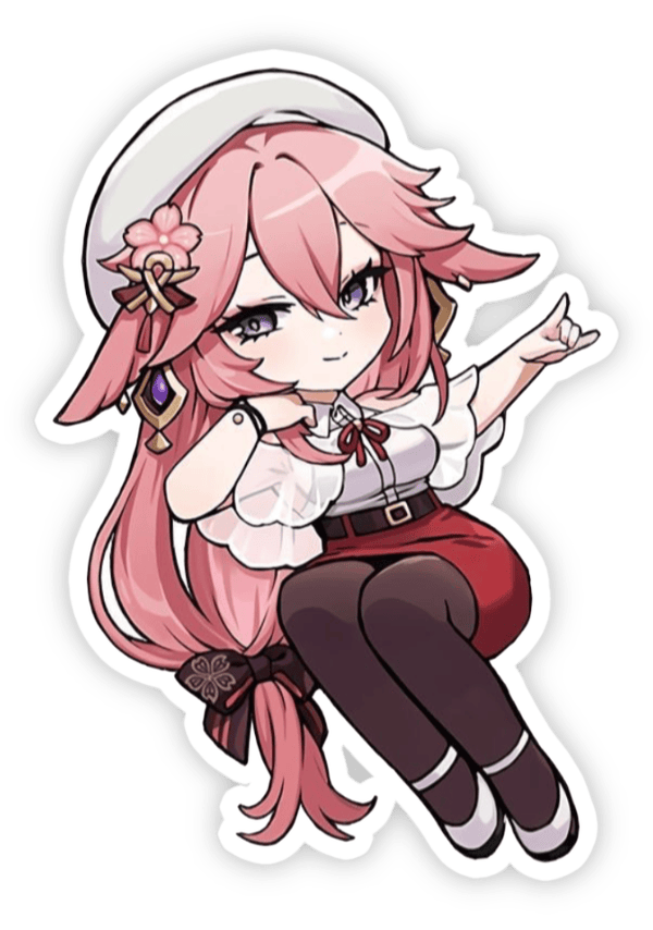 yae miko sticker siêu dễ thương