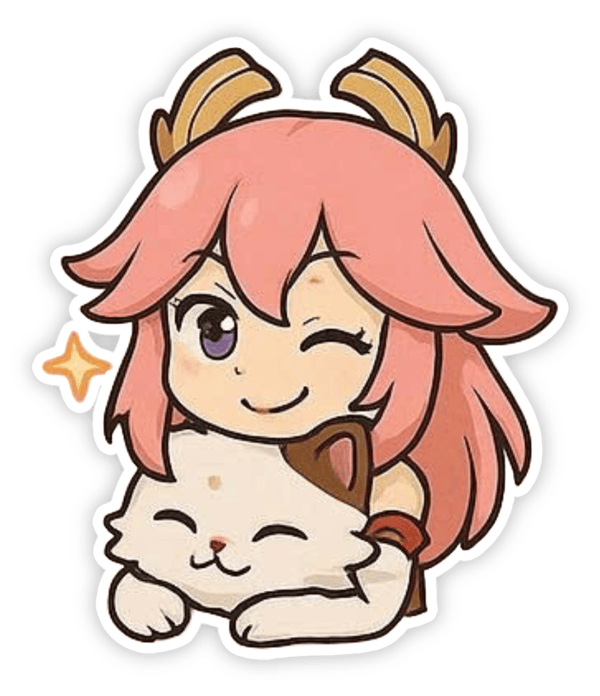 yae miko sticker siêu đẹp