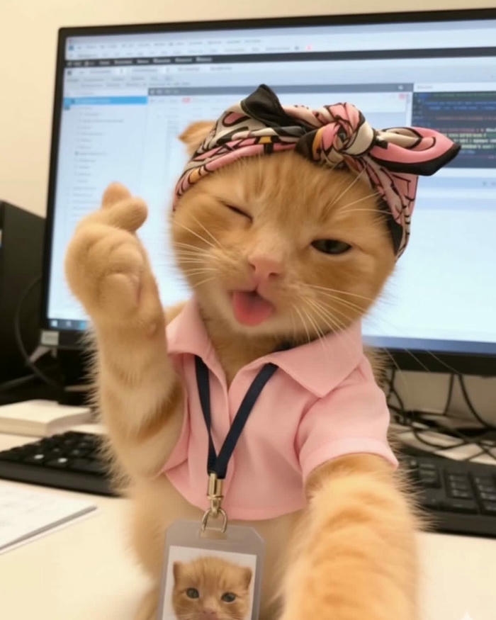 Ảnh meme cute mèo biểu cảm dễ thương tinh nghịch