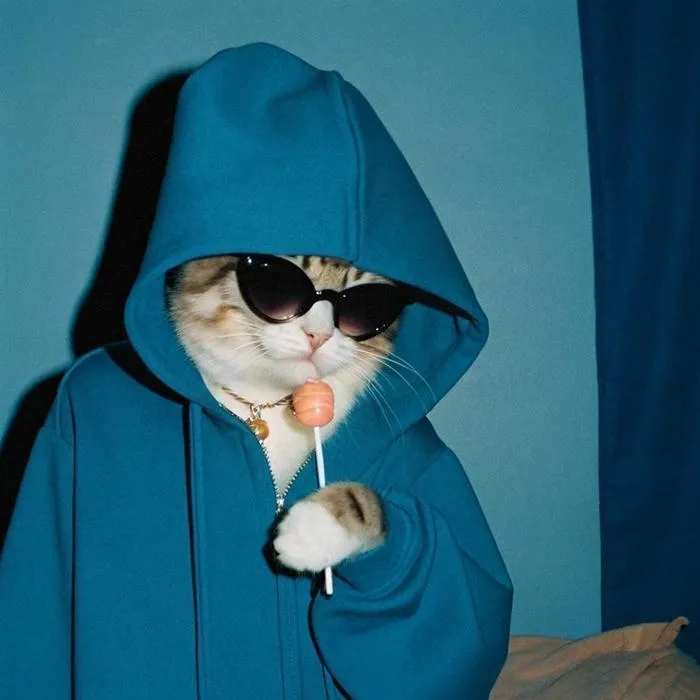 Ảnh meme cute mèo phong cách hài hước dễ thương