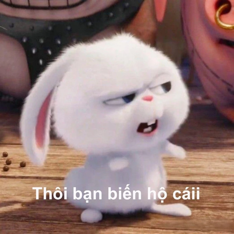 Ảnh meme giận dỗi với biểu cảm đáng yêu