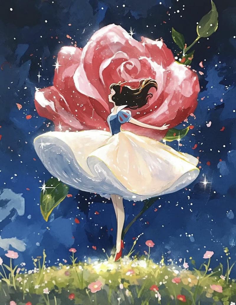 Ảnh tranh vẽ công chúa đang múa