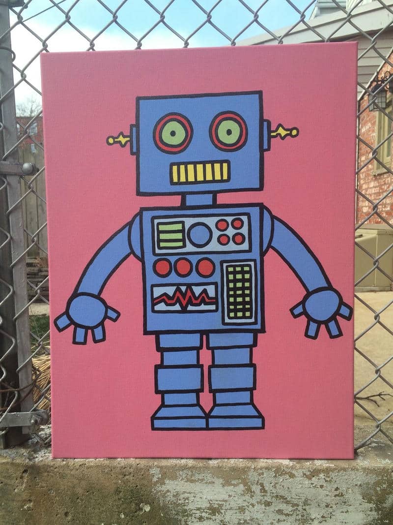 Ảnh vẽ robot dễ thương đáng mến