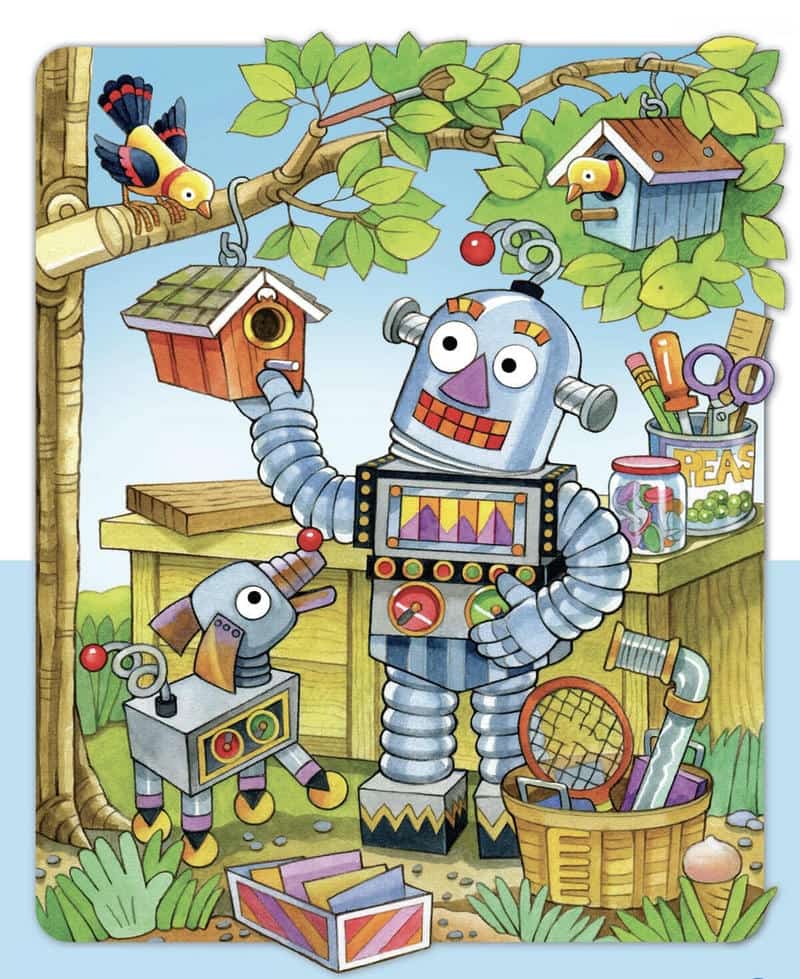 Bức tranh robot nhỏ thân thiện