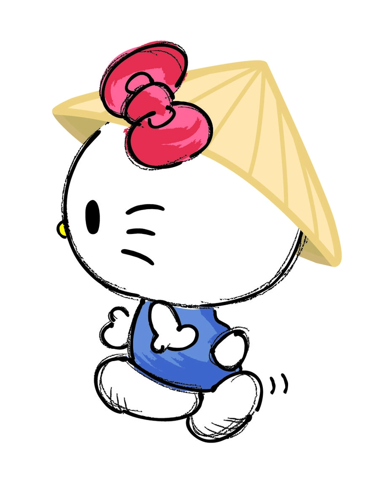 Hello Kitty cute Tranh vẽ cực sinh động