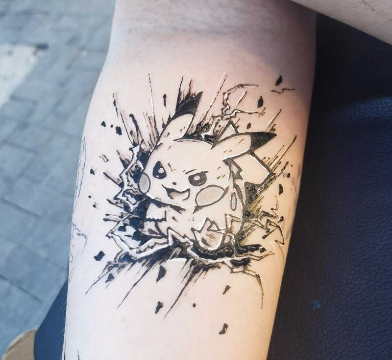 Hình xăm pikachu độc đáo