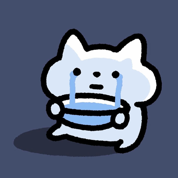 Meme buồn mèo cầm bát cơm khóc lóc tội nghiệp